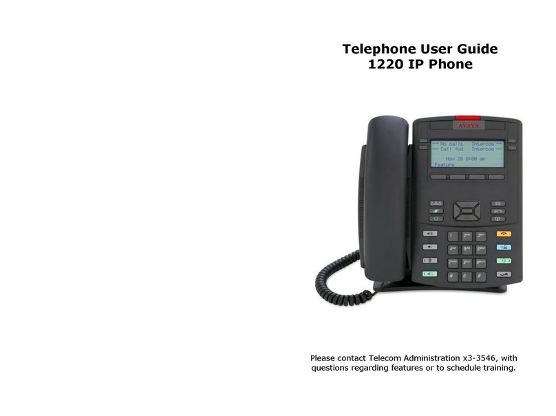 Avaya 1220 User manual Avaya 1220 User manual