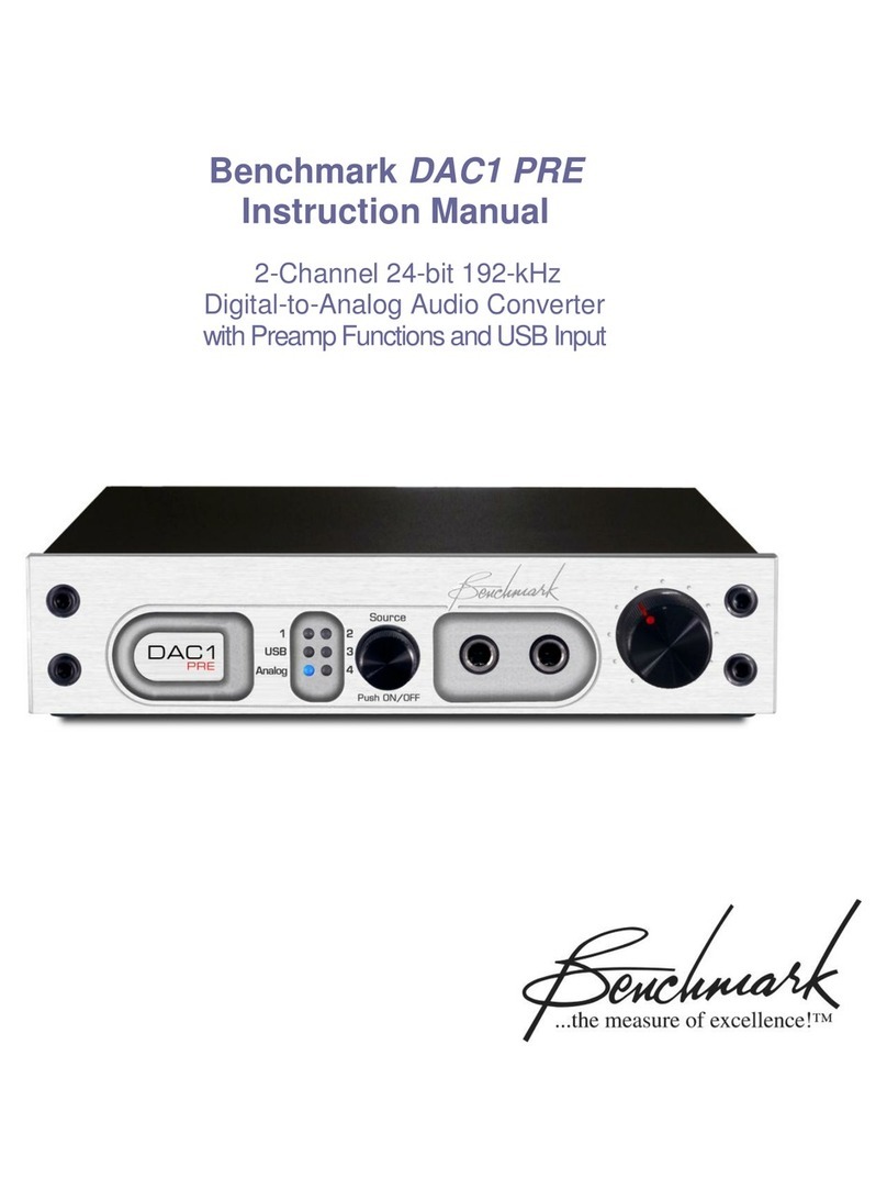 Benchmark DAC1 PRE instruction manual