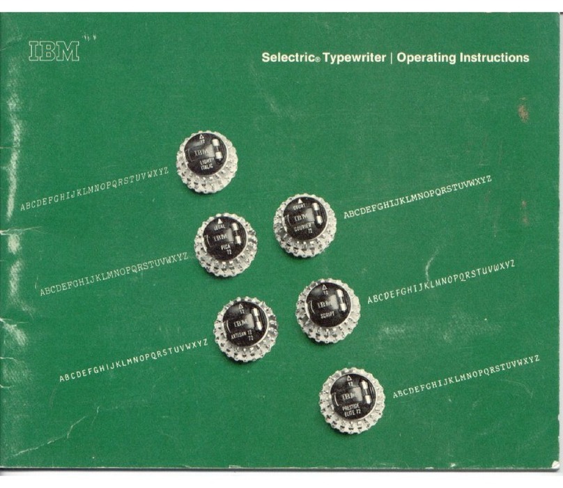 IBM Selectric User manual IBM Selectric User manual