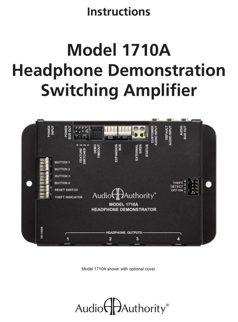 Audio Authority 1710A User manual