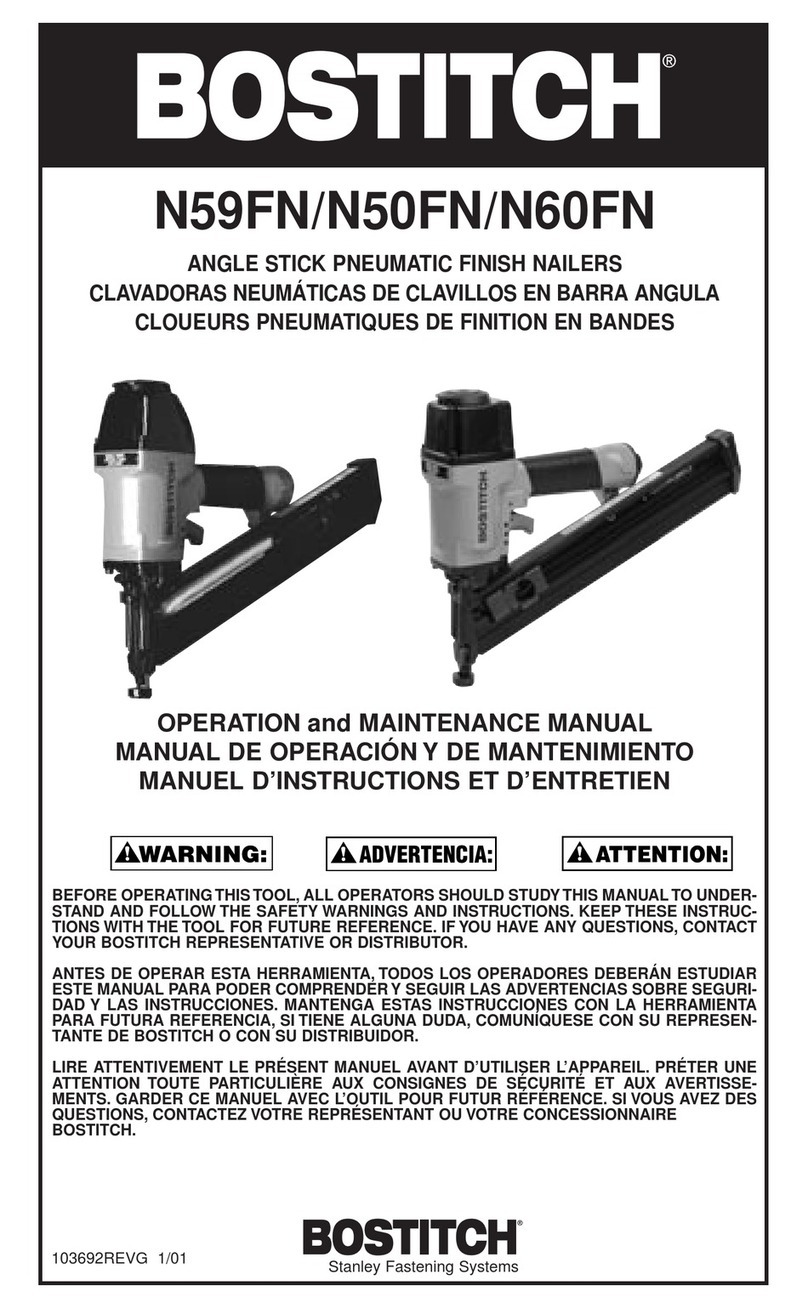 Bostitch N59FN Operation and maintenance manual
