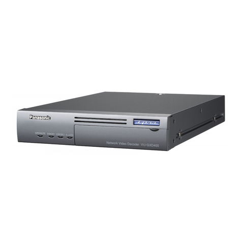Panasonic WJ-GXD400 Setup instructions