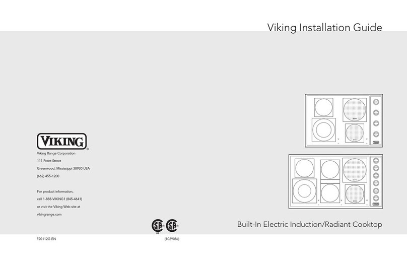 Viking Built-In Electric Induction/Radiant Cooktop installation guide