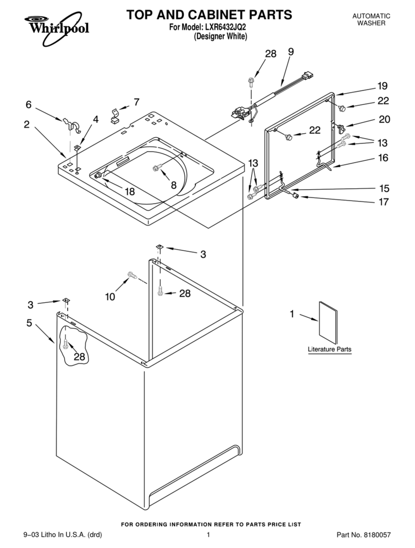 Whirlpool LXR6432JQ2 parts list