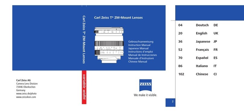 Zeiss T* ZM-Mount Lenses instruction manual