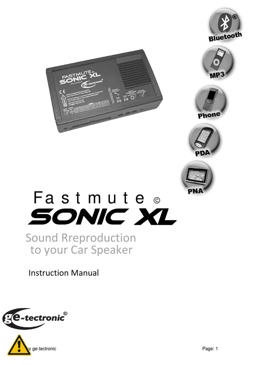 Ge-Tectronic Fast Mute Sonic XL instruction manual