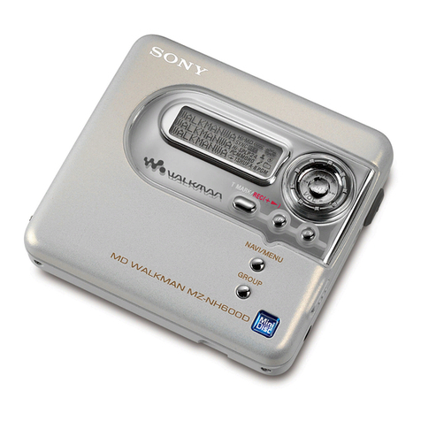 Sony MZNH600D - Hi-MD Walkman Recorder User manual