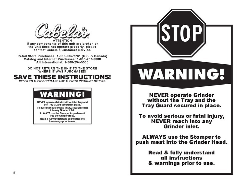 Cabela's 08-2201 Instruction book