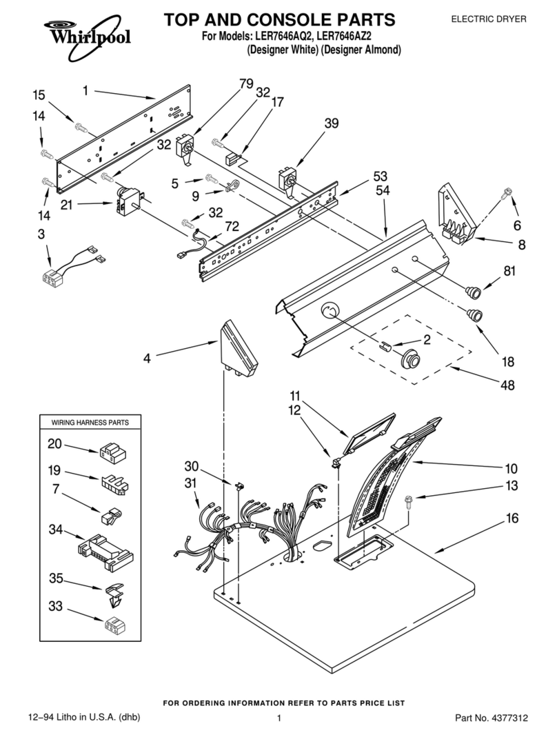 Whirlpool LER7646AQ2 parts list