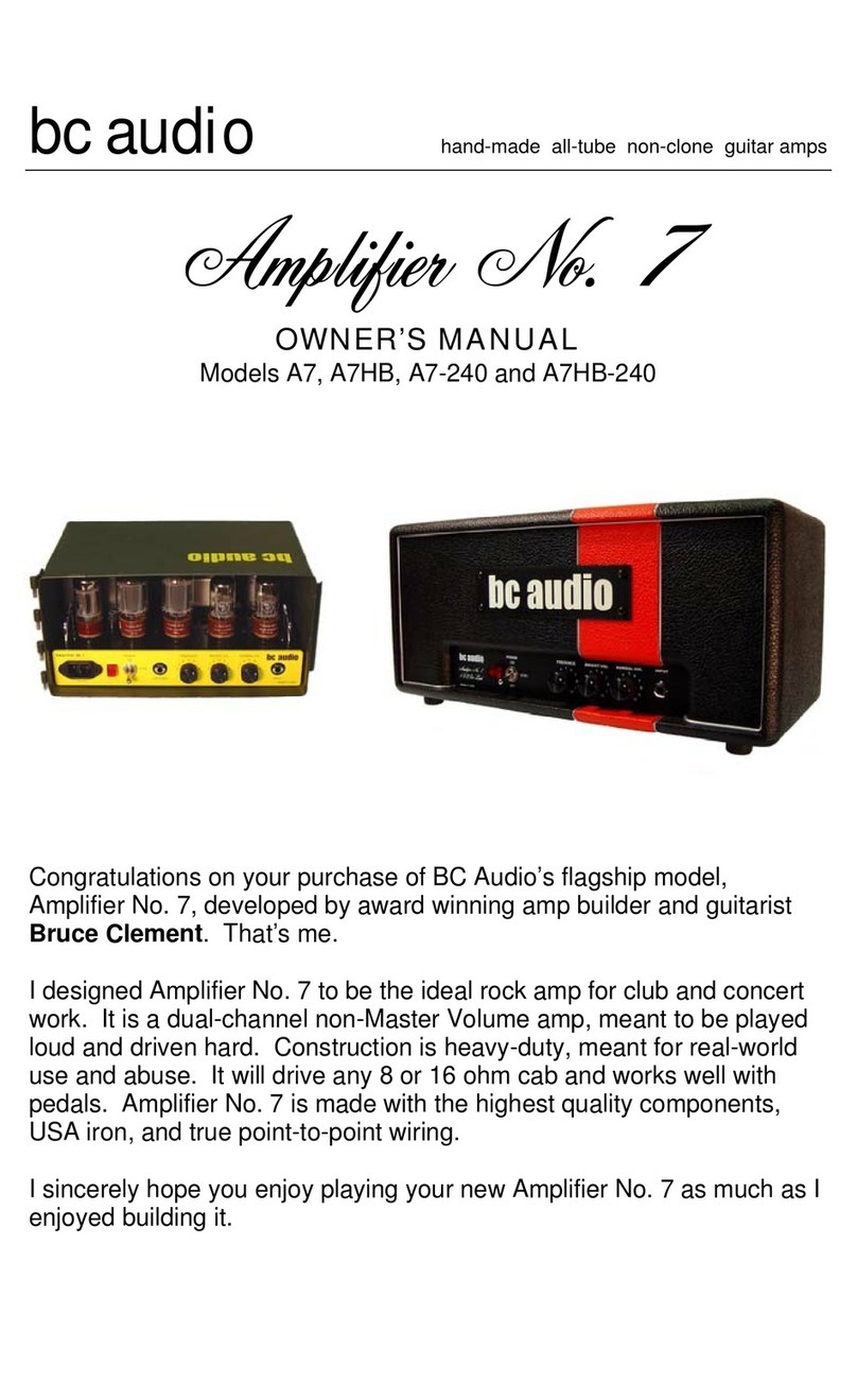 BC Audio A7 owner's manual