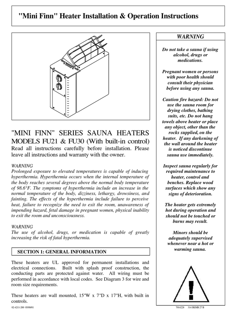 Finnleo FU21 Installation & operation instructions