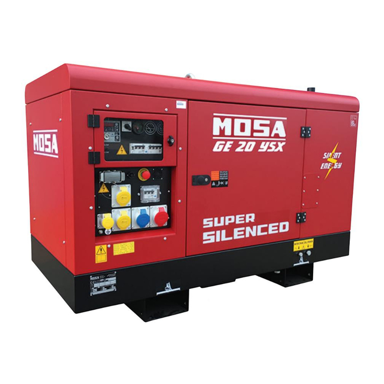 Mosa GE 20 YSX Use and maintenance manual