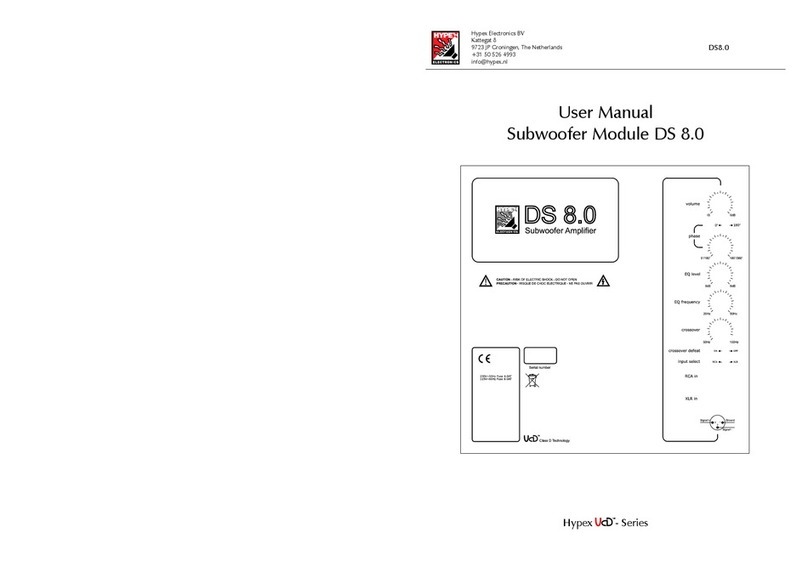 Hypex Electronics DS 8.0 user manual