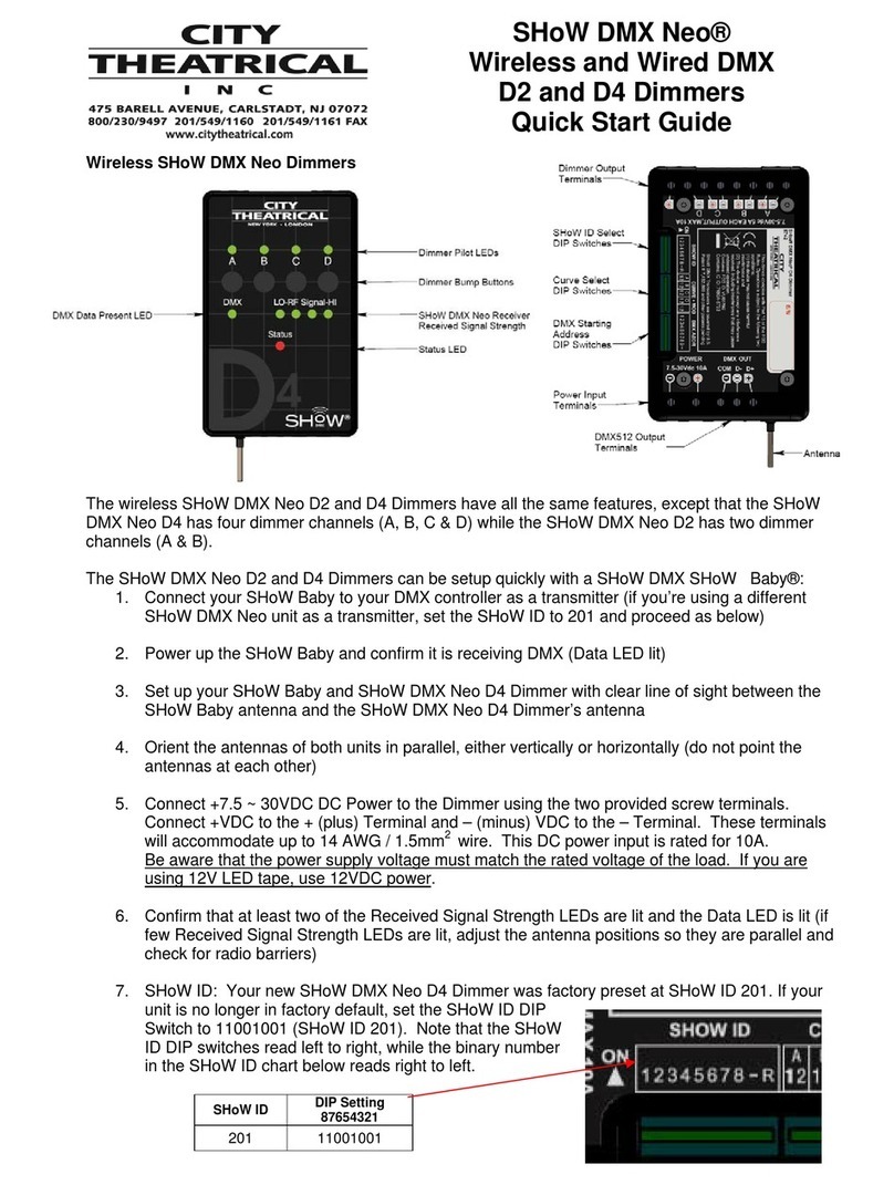 City Theatrical SHoW DMX Neo D2 quick start guide
