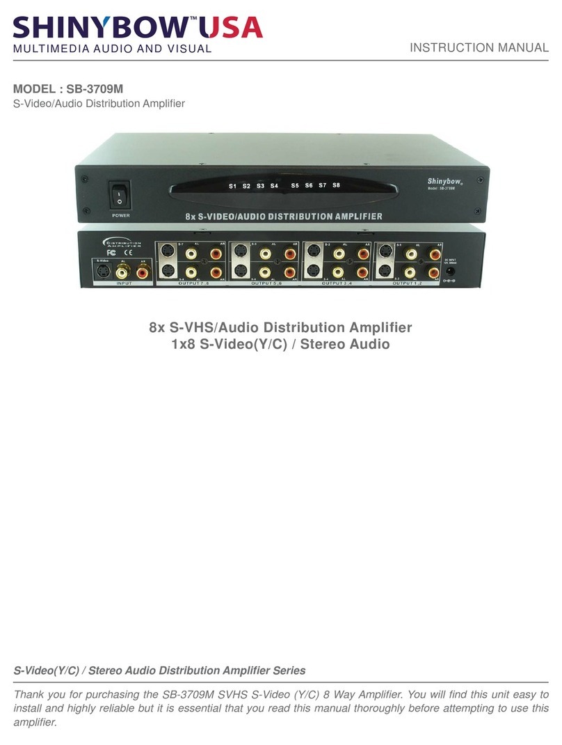 Shinybow USA SB-3709M instruction manual