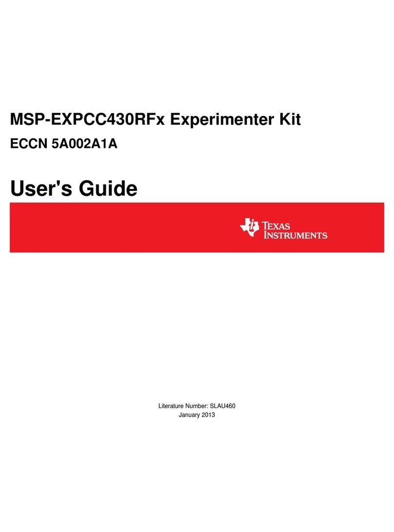 Texas Instruments MSP-EXPCC430RFx User manual Texas Instruments MSP-EXPCC430RFx User manual
