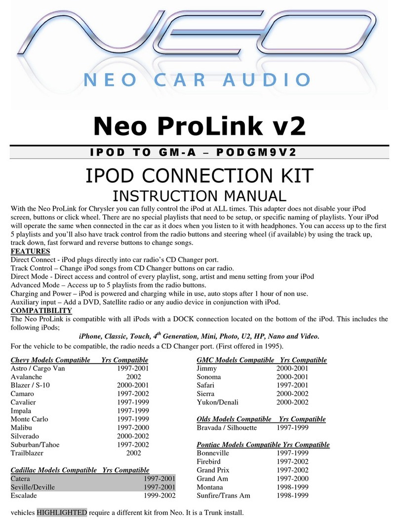 Neo Car Audio Neo ProLink v2 User manual