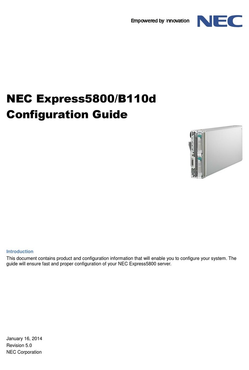NEC Express5800/B110d User manual