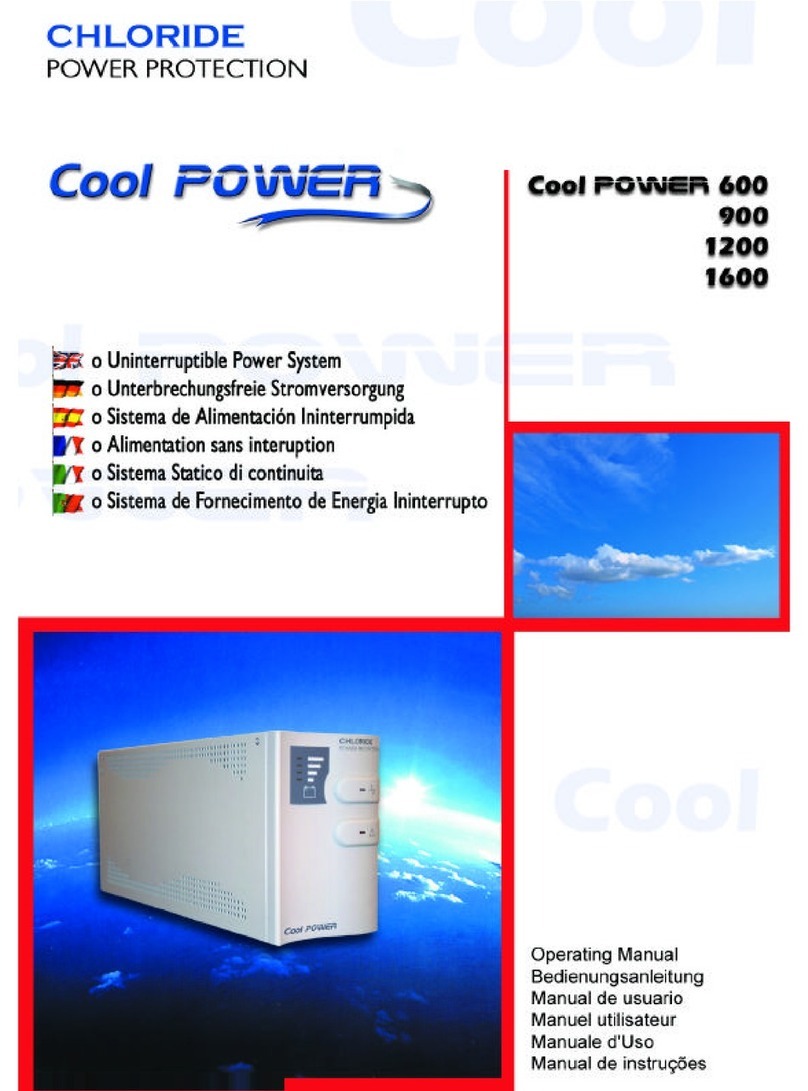 Chloride Cool Power 600 operating manual