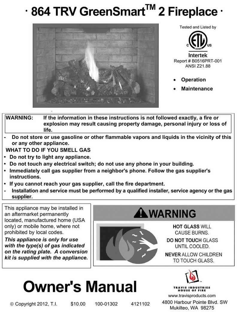 Travis Industries 864 TRV User manual