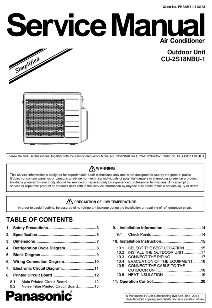 Panasonic CU-2S18NBU-1 User manual