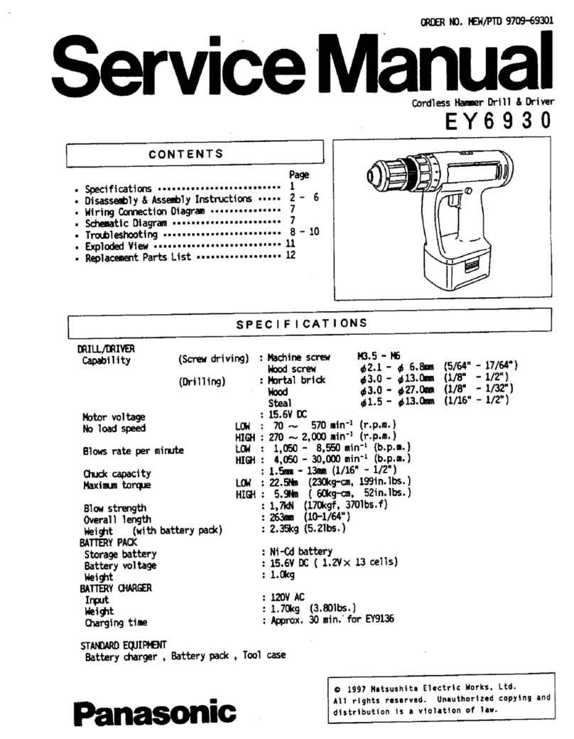 Panasonic EY6930 - HAMMER DRILL Service manual