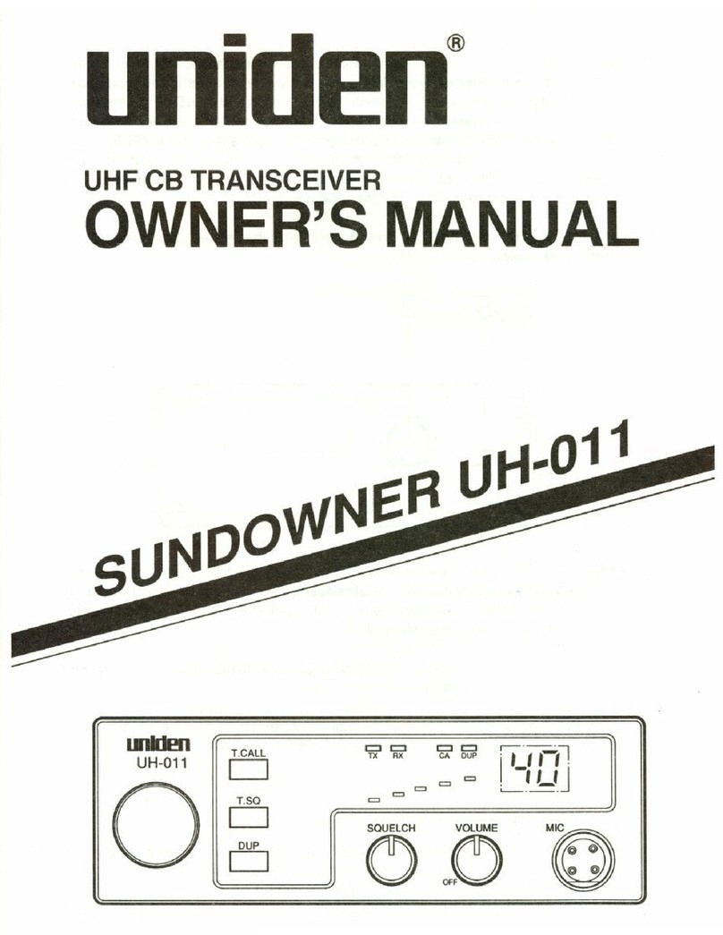 Uniden SUNDOWNER UH-011 User manual Uniden SUNDOWNER UH-011 User manual
