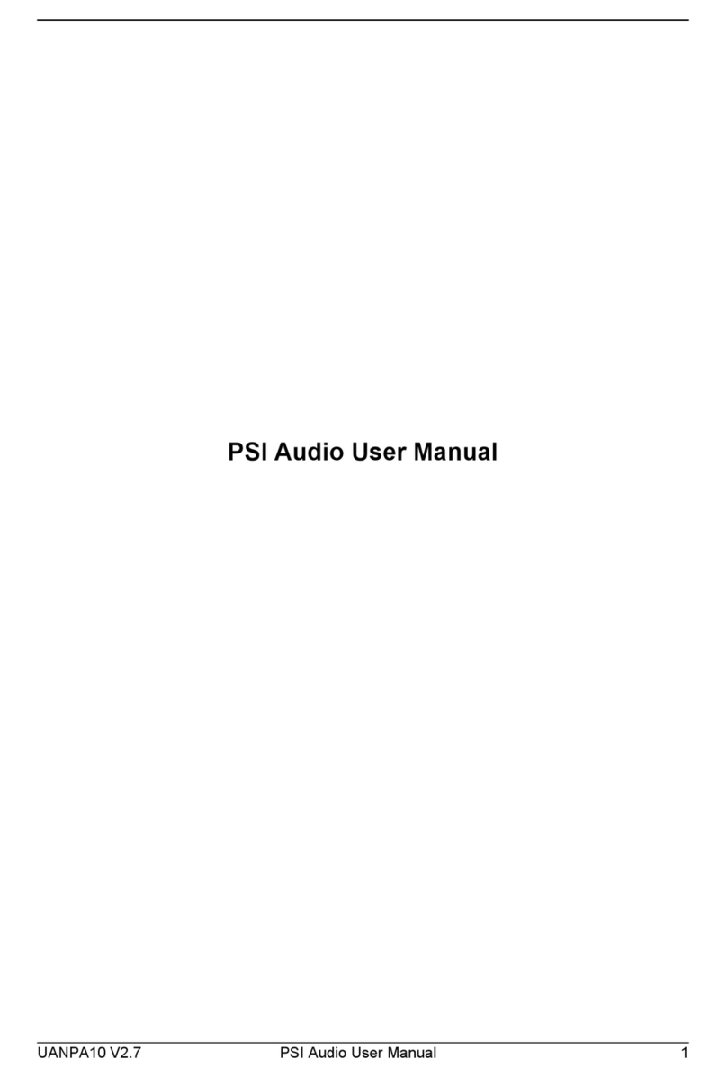 PSI Audio Loudspeaker user manual