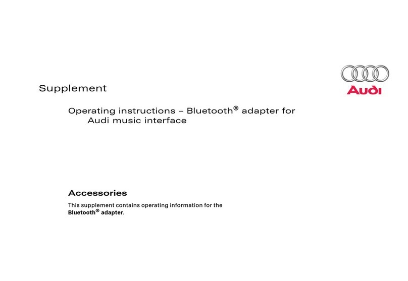 Audi Bluetooth adapter operating instructions
