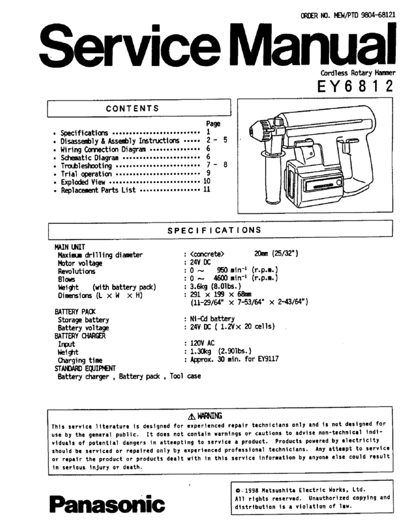 Panasonic EY6812 - HAMMER COR.DRILL&DR User manual