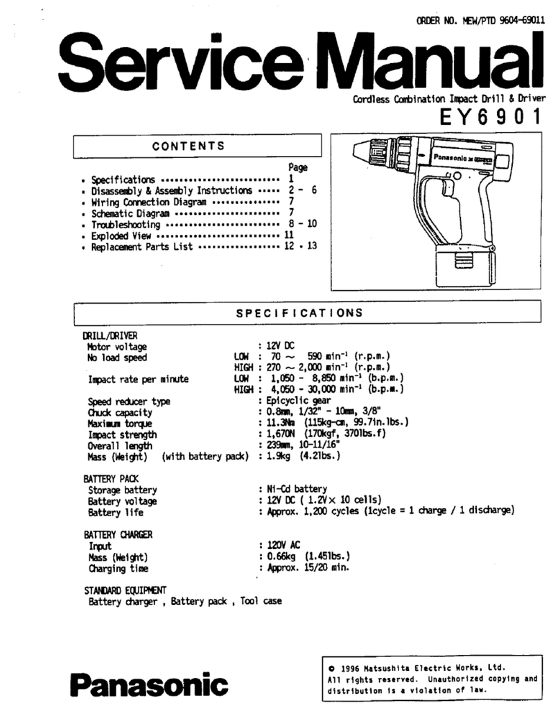 Panasonic EY6901 Service manual