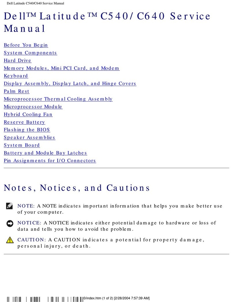 Dell Latitude C540 Series User manual