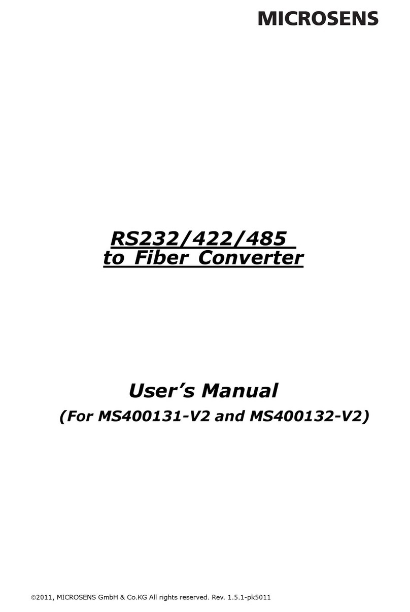 Microsens RS232 user manual