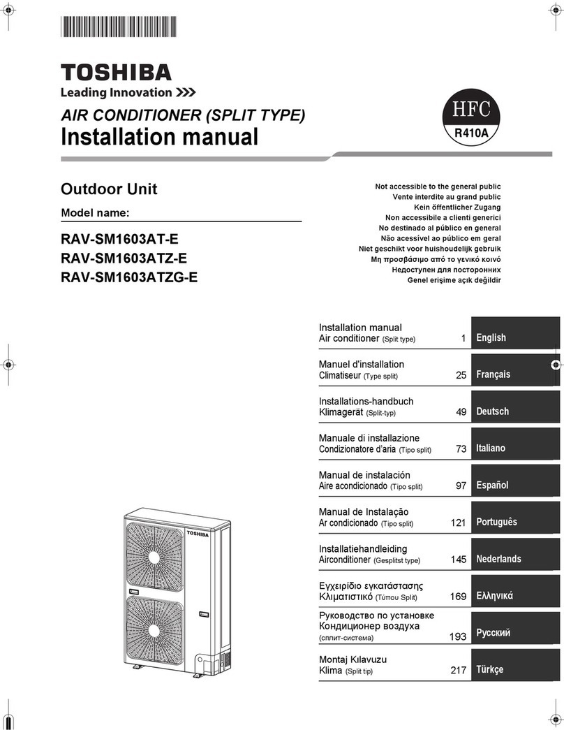 Toshiba RAV-SM1603AT-E installation manual