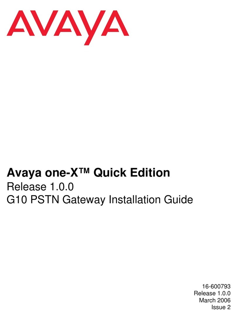 Avaya one-X G10 PSTN installation guide