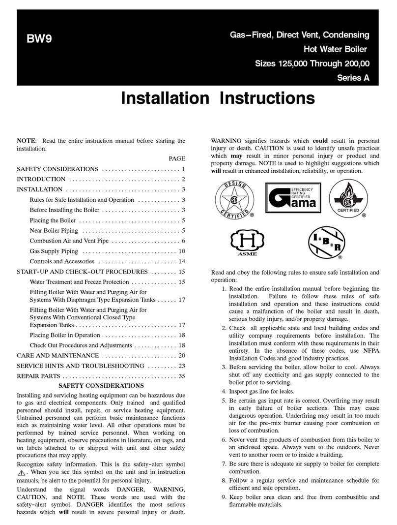 Carrier BW9 Series User manual