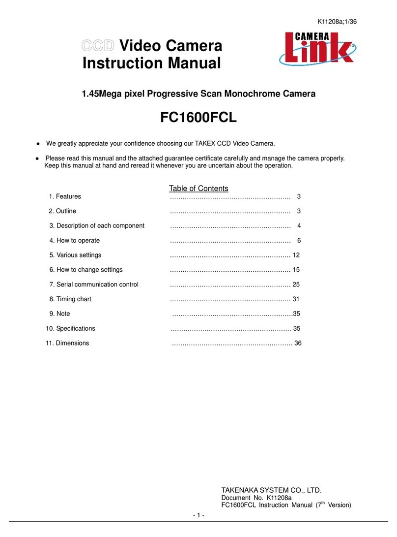 CAMERA LINK FC1600FCL instruction manual
