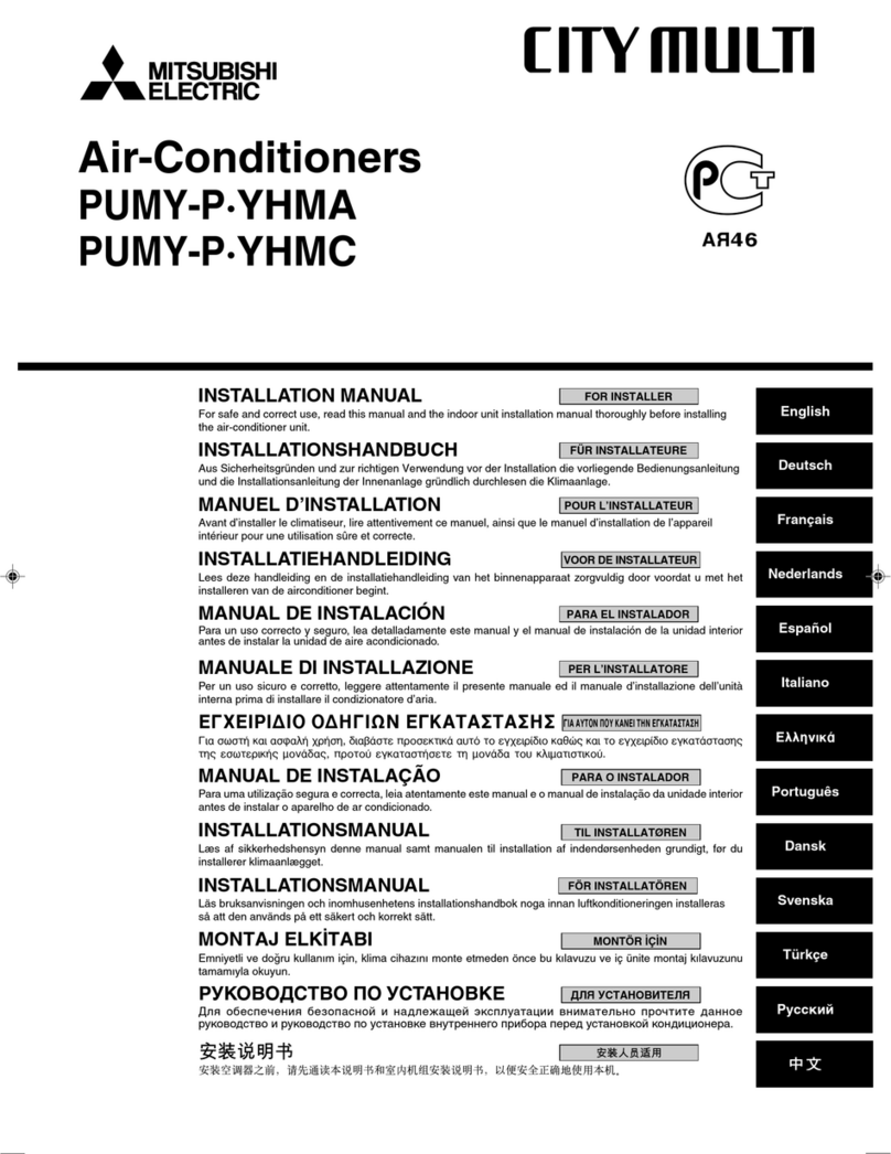 Mitsubishi Electric PUMY-P-YHMA User manual