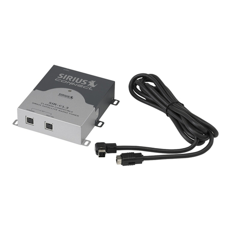 Sirius Satellite Radio SiriusCONNECT SIR-CL3 User manual Sirius Satellite Radio SiriusCONNECT SIR-CL3 User manual