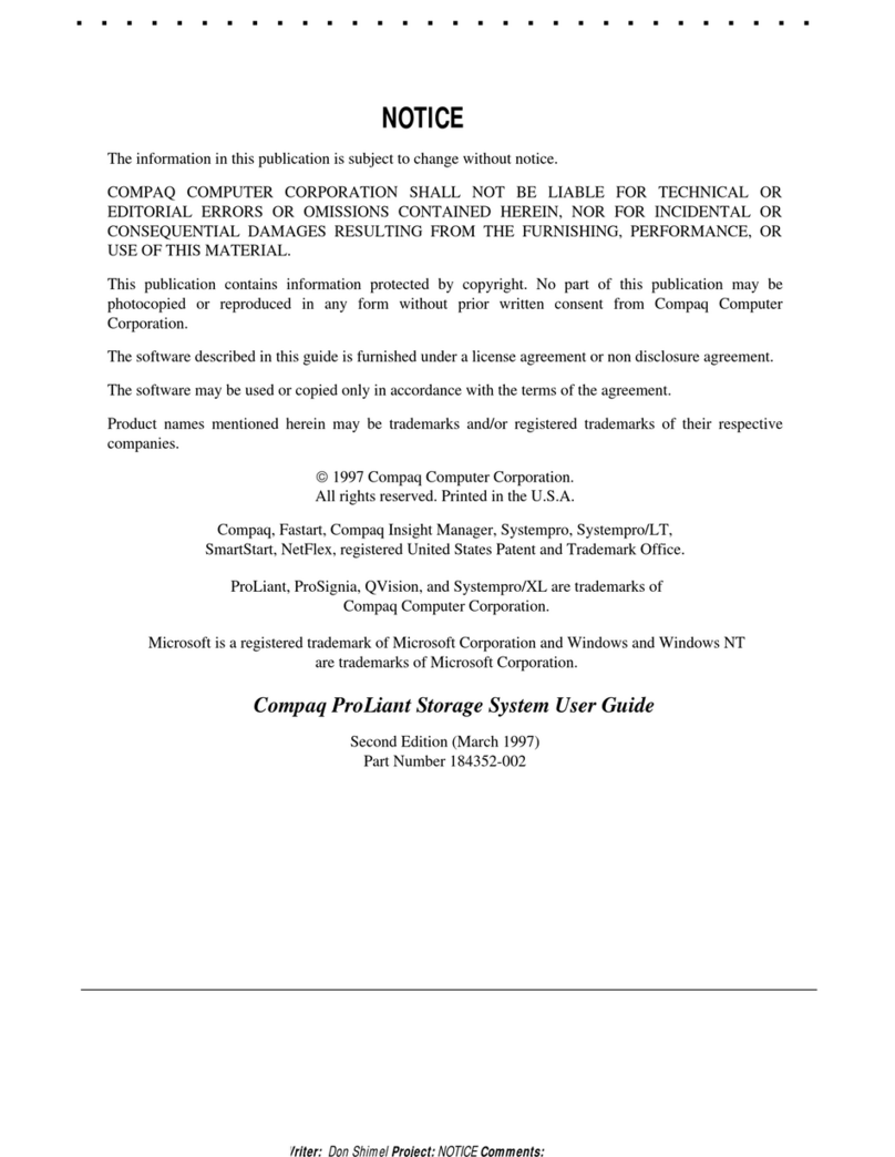 Compaq ProLiant User manual