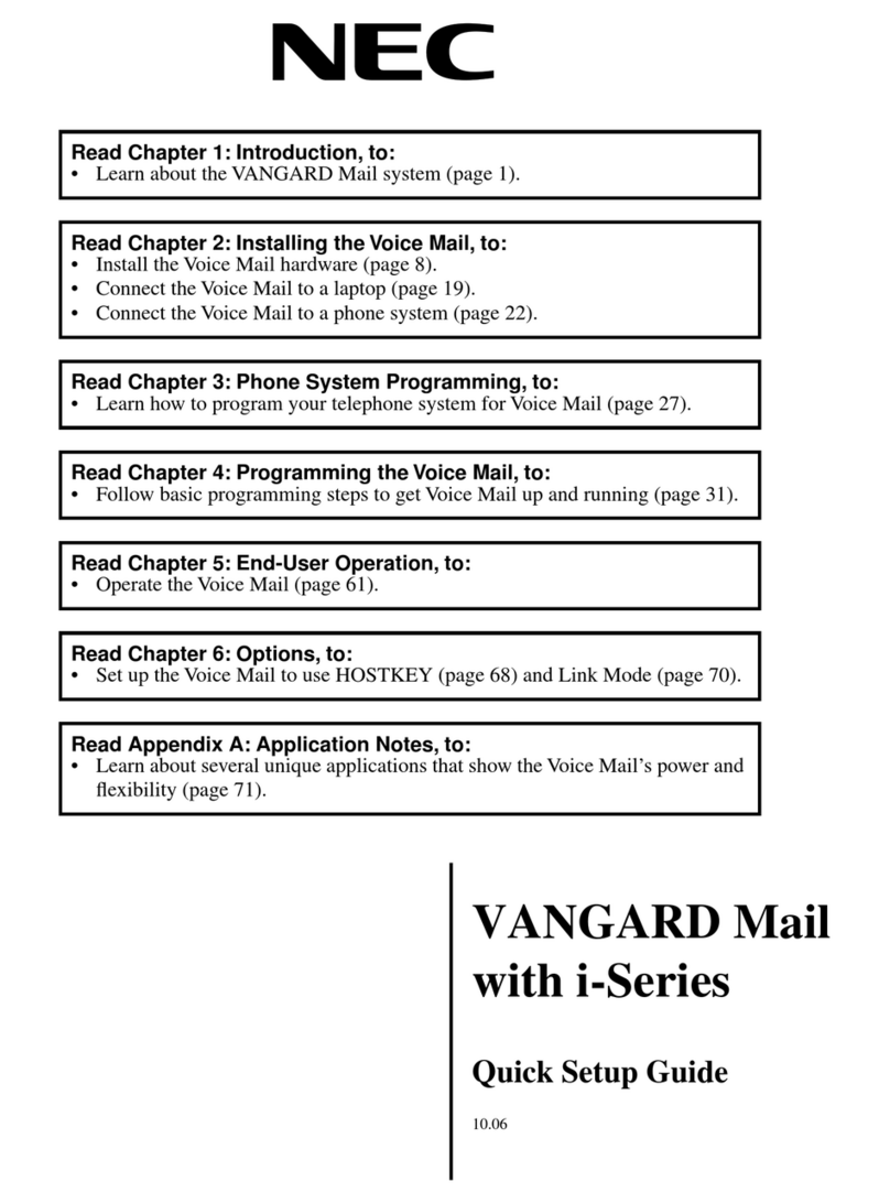 NEC VANGARD i-Series User manual NEC VANGARD i-Series User manual