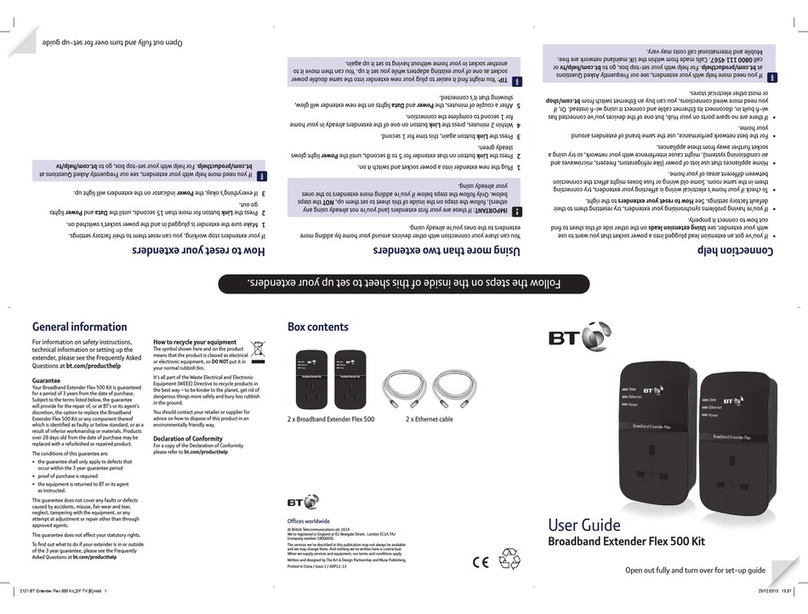 BT Broadband Extender Flex 500 Kit User manual