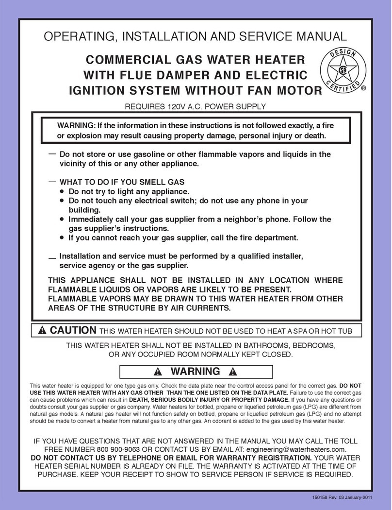American Standard D80-125 Operating, installation and service manual
