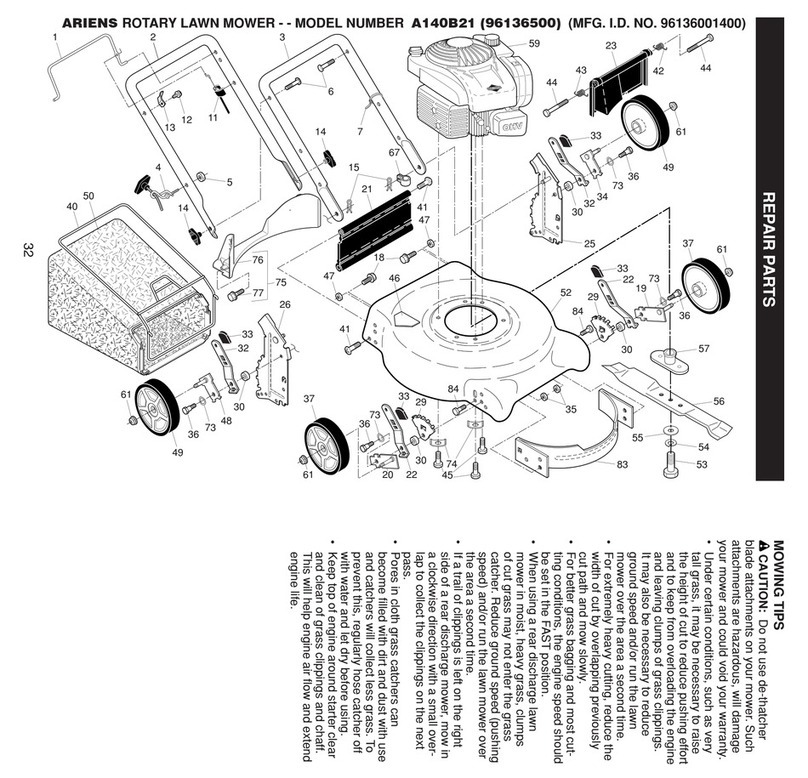 Ariens A140B21 Use and care manual