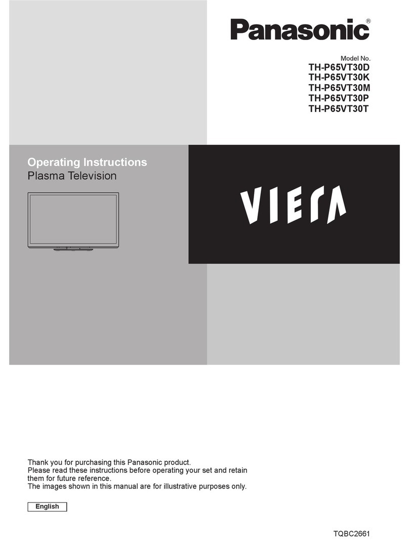 Panasonic Viera TH-P65VT30D User manual