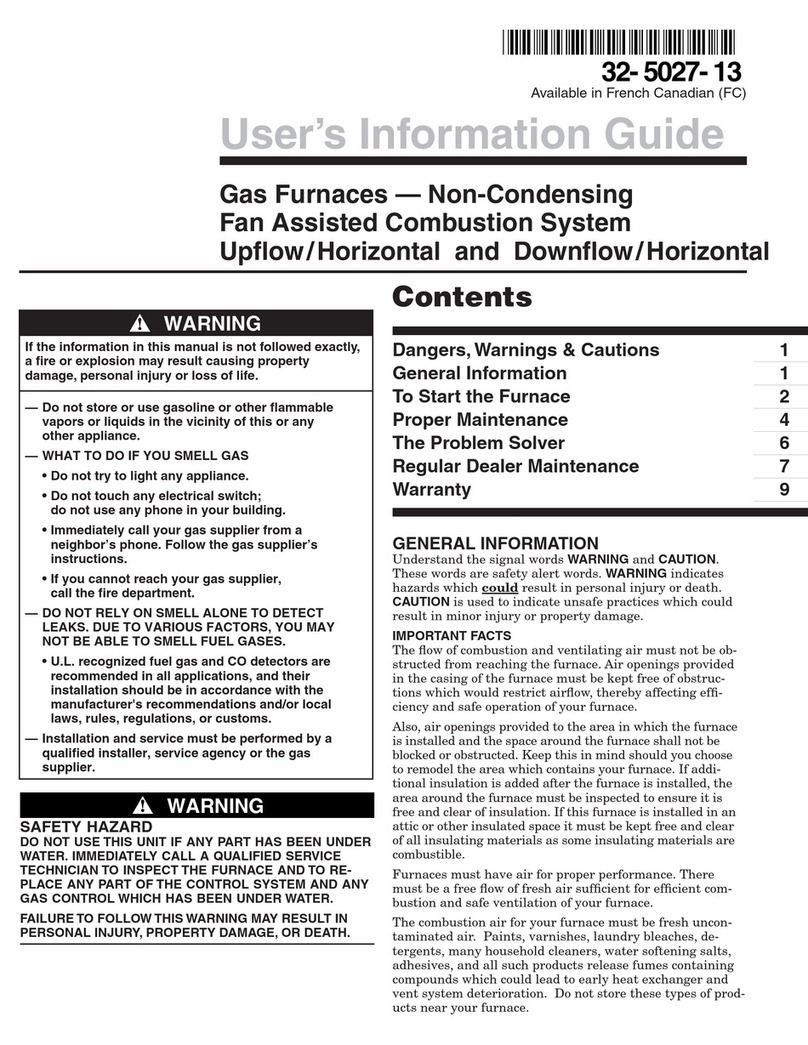 Trane 32- 5027- 13 Owner's manual