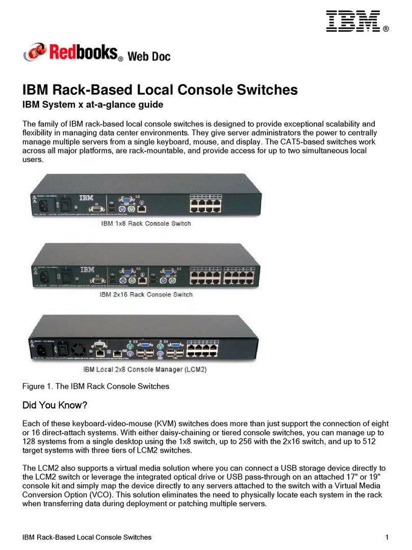 IBM Rack-Based Local Console Switches User manual IBM Rack-Based Local Console Switches User manual