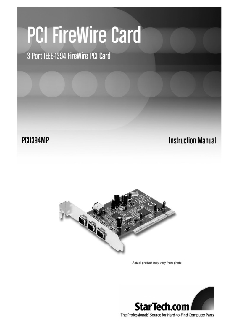 StarTech.com PCI1394MP User manual StarTech.com PCI1394MP User manual