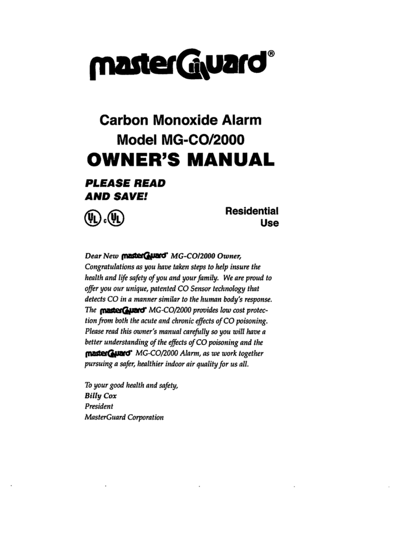 MasterGuard MG-CO/2000 owner's manual