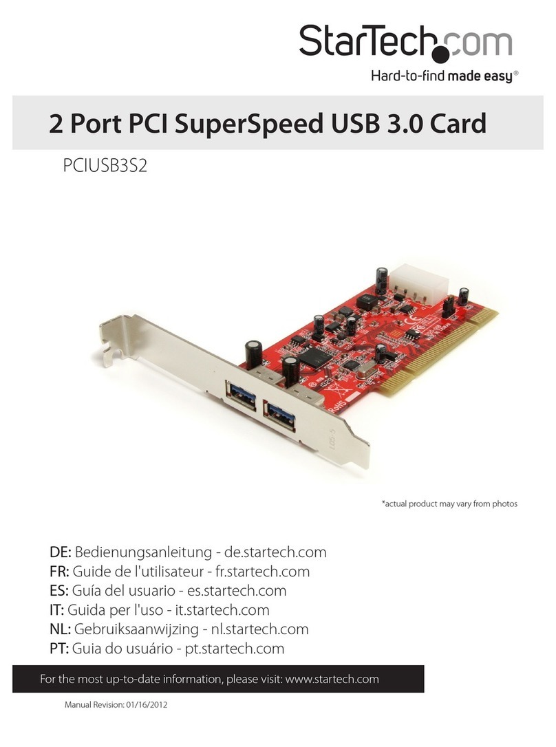 StarTech.com PCIUSB3S2 instruction manual